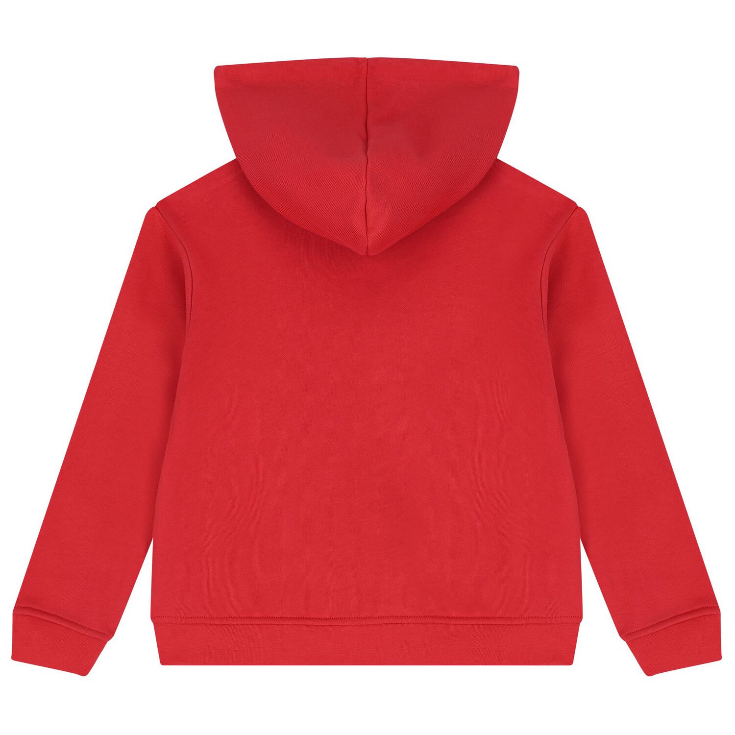 Boys Red Logo Hooded Zip Up Top, 1, hi-res