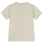 Boys Beige Logo T-Shirt, 1, hi-res