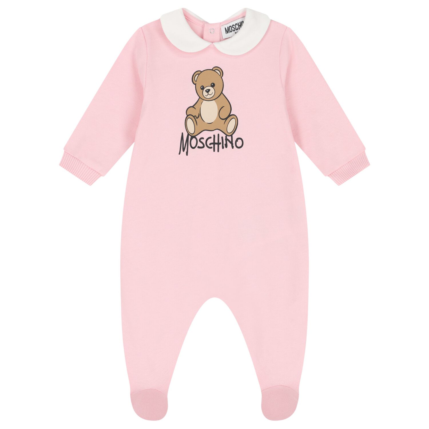 Baby Girls Pink Teddy Bear Logo Babygrow, 3, hi-res