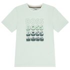 Boys Green Logo T-Shirt, 5, hi-res