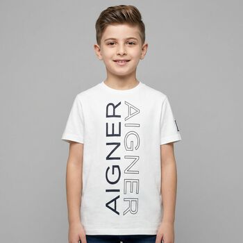 Boys White Logo T-Shirt