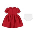 Baby Girls Red Flower Dress Set, 1, hi-res