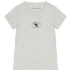 Girls Grey Logo T-Shirt, 2, hi-res