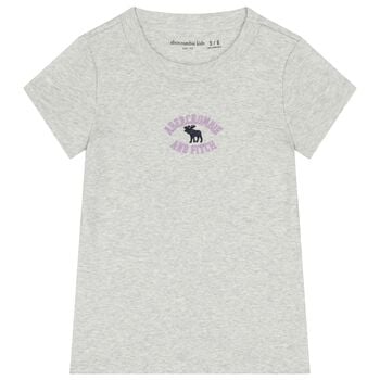 Girls Grey Logo T-Shirt