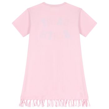 Girls Pink Logo Dress