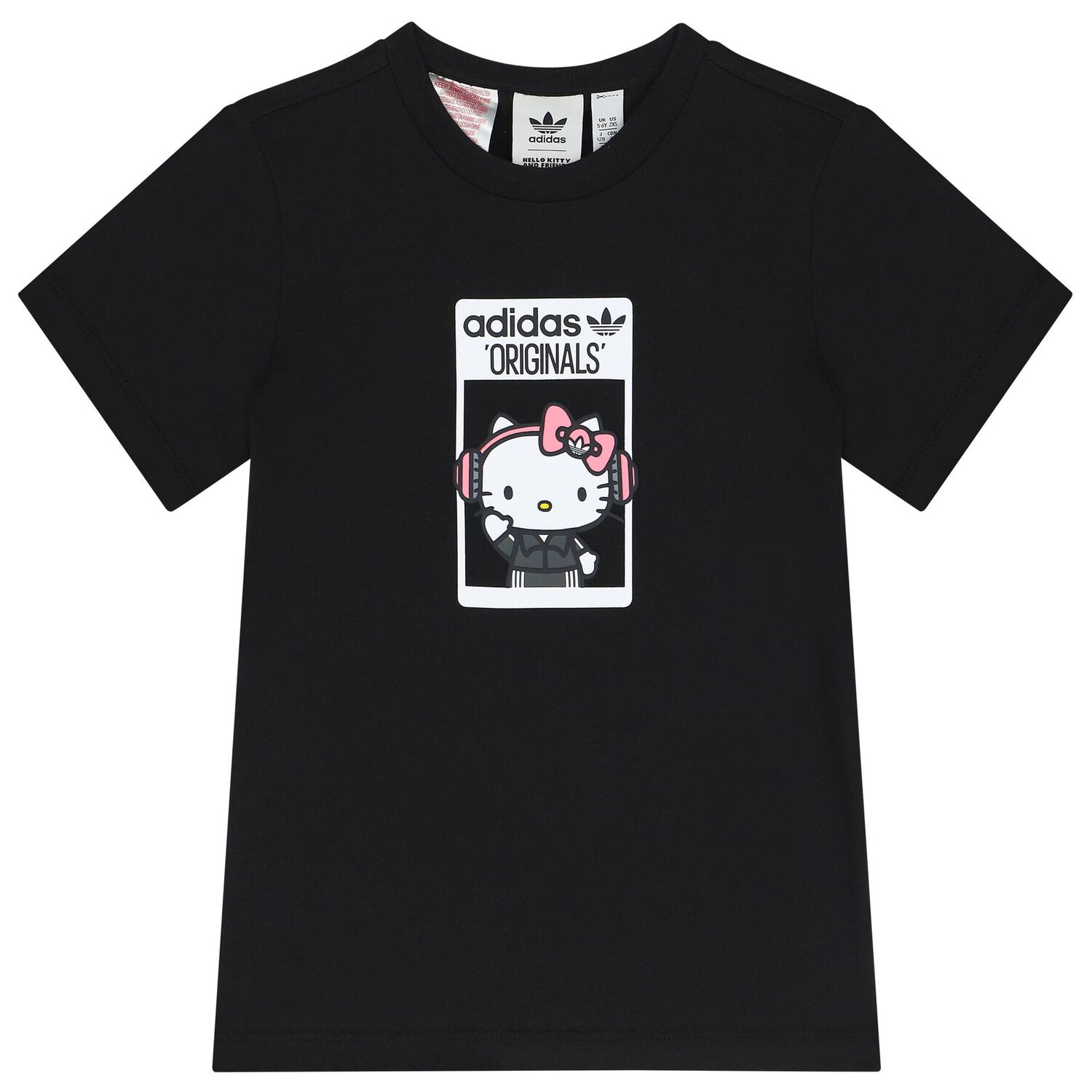 Girls Black Hello Kitty Shorts Set, 1, hi-res