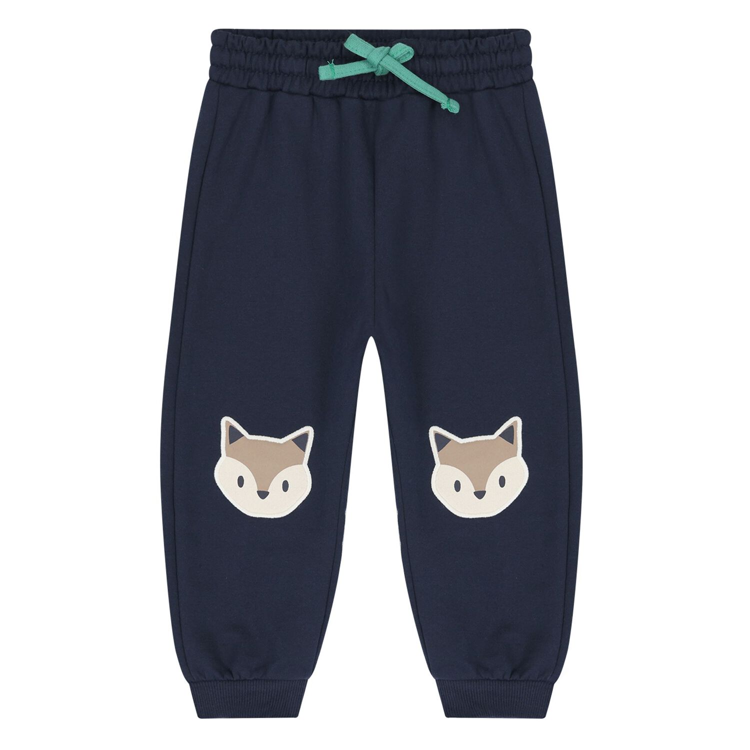 Younger Boys White, Green & Navy Blue Fox Tracksuit ( 3 Piece ), 1, hi-res