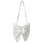 Girls Silver Bow Handbag, 2, hi-res