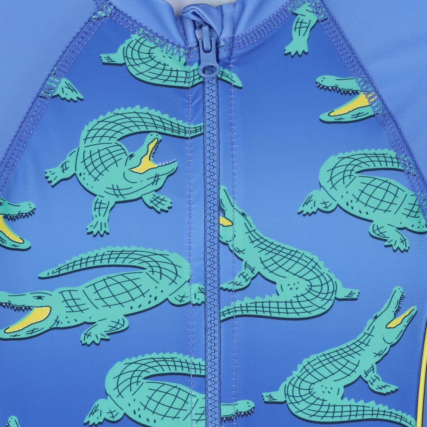 Younger Boys Blue Crocodile Sun Suit, 1, hi-res image number null