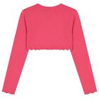 Girls Pink Bolero Knit Cardigan, 4, hi-res