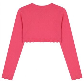 Girls Pink Bolero Knit Cardigan