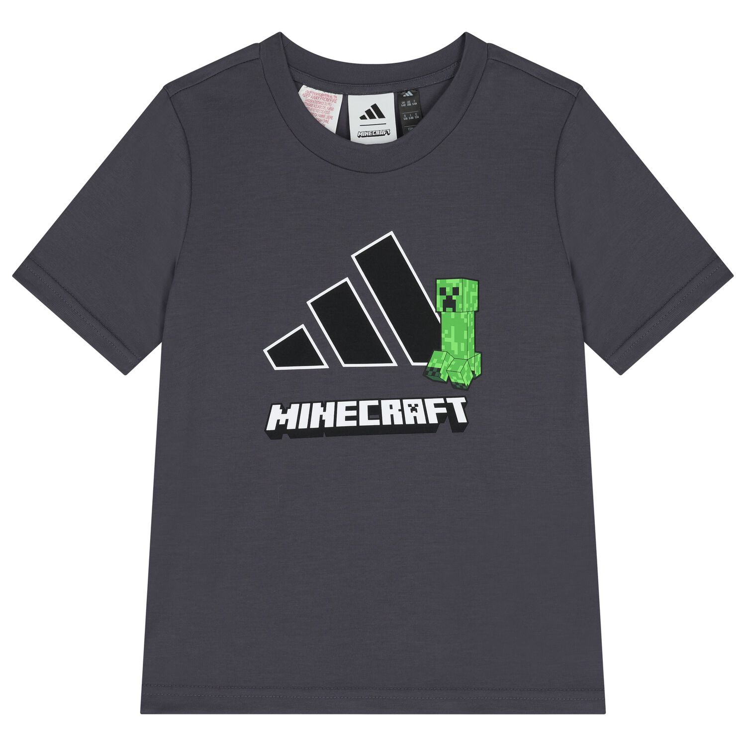 Boys Grey Minecraft Logo T-Shirt, 2, hi-res