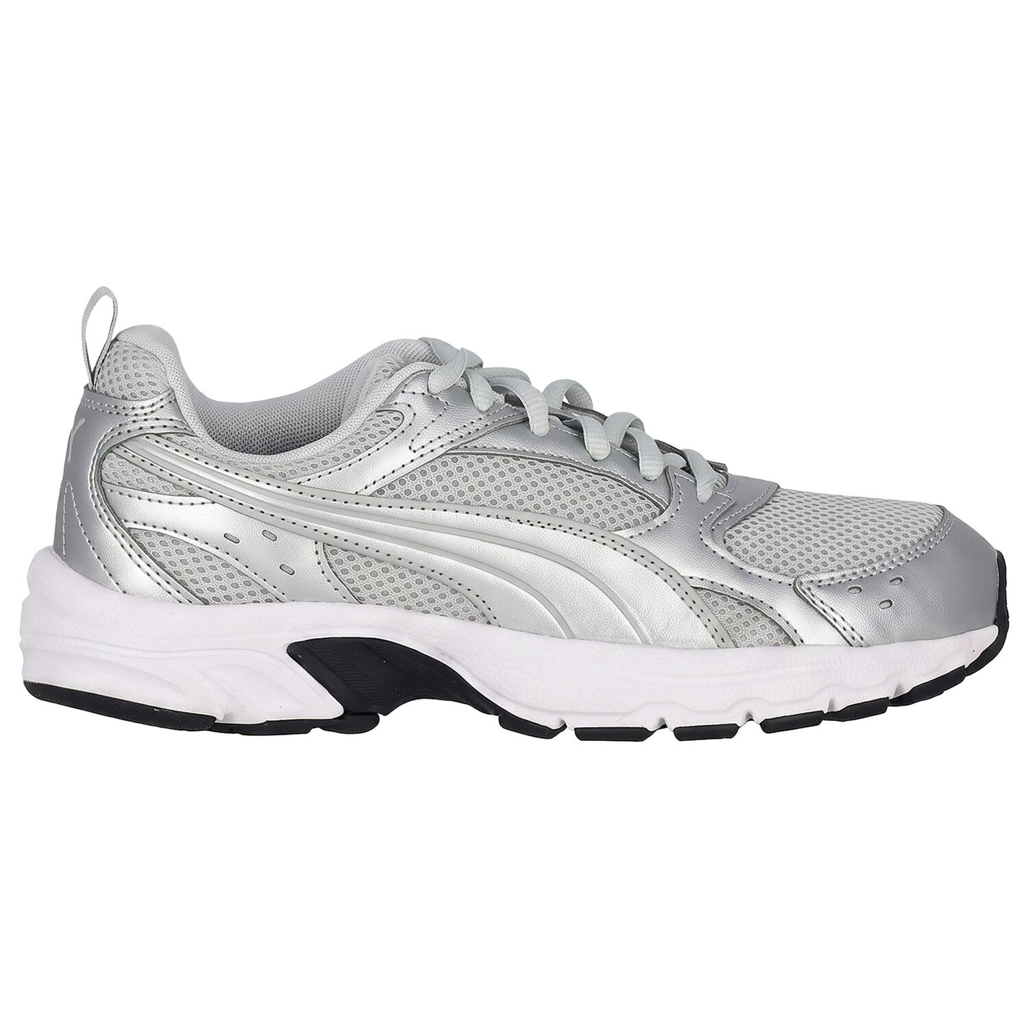 Silver Logo Milenio Tech LT Jr Trainers, 1, hi-res