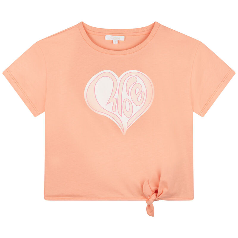Girls Orange Logo T-Shirt, 3, hi-res image number null