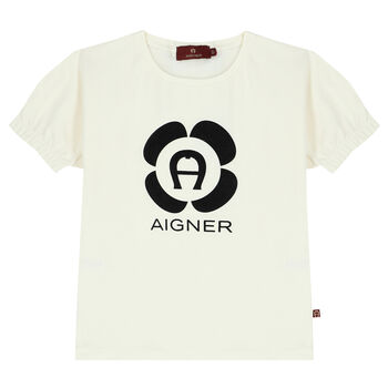 Girls Ivory Logo T-Shirt