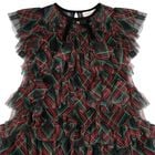 Girls Black, Green & Red Etta Tartan Tulle Dress, 1, hi-res