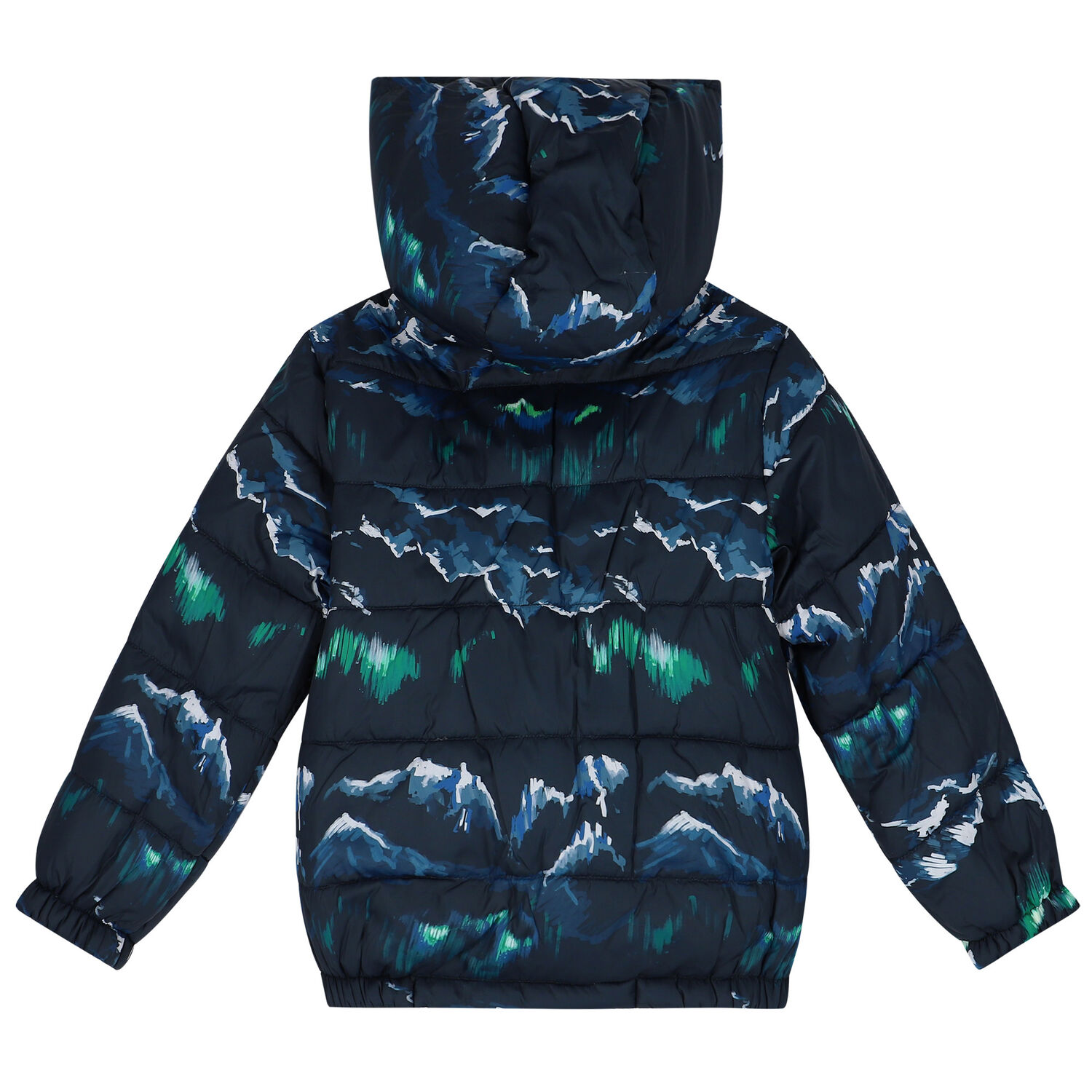 Boys Navy Blue Reversible Puffer Jacket, 1, hi-res image number null