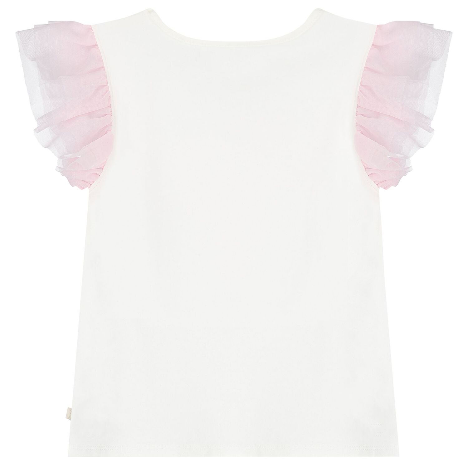 طقم تنورة باللون الأبيض والوردي للبنات, 1, hi-res image number null