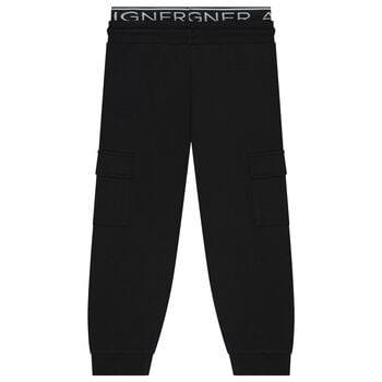 Boys Black Logo Joggers