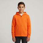 Boys Orange Logo Zip Up Top, 1, hi-res