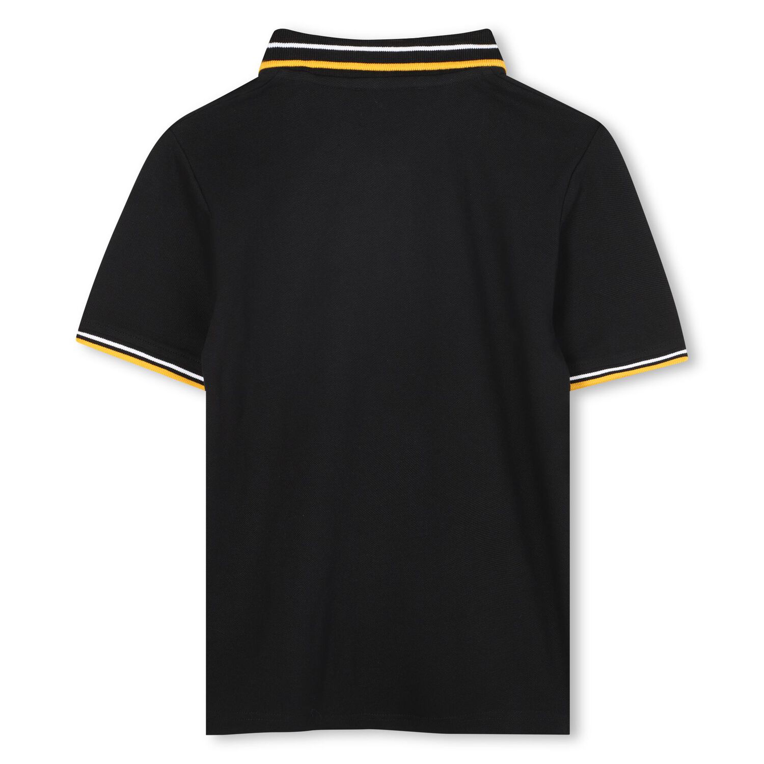 Boys Black Logo Polo Shirt, 1, hi-res