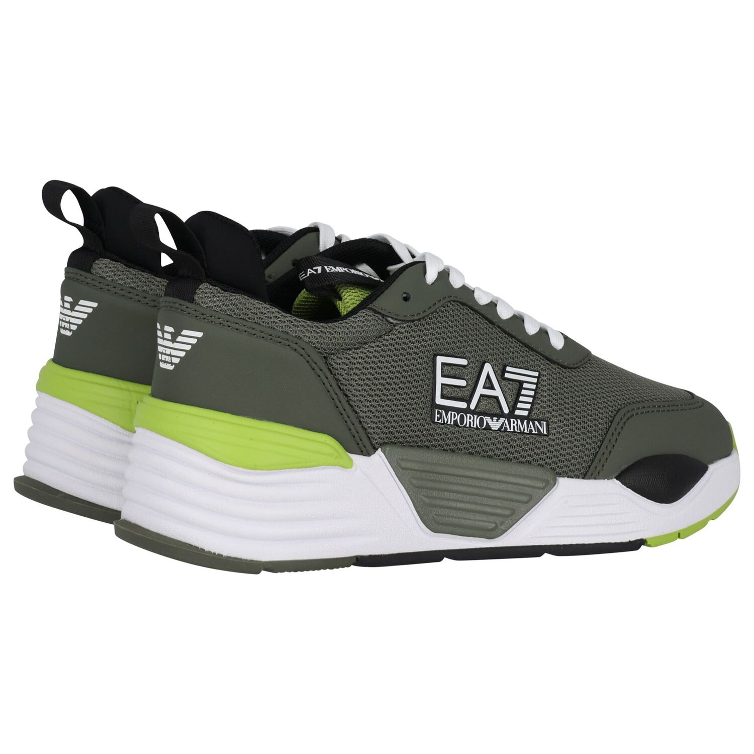 Green Logo Trainers, 2, hi-res
