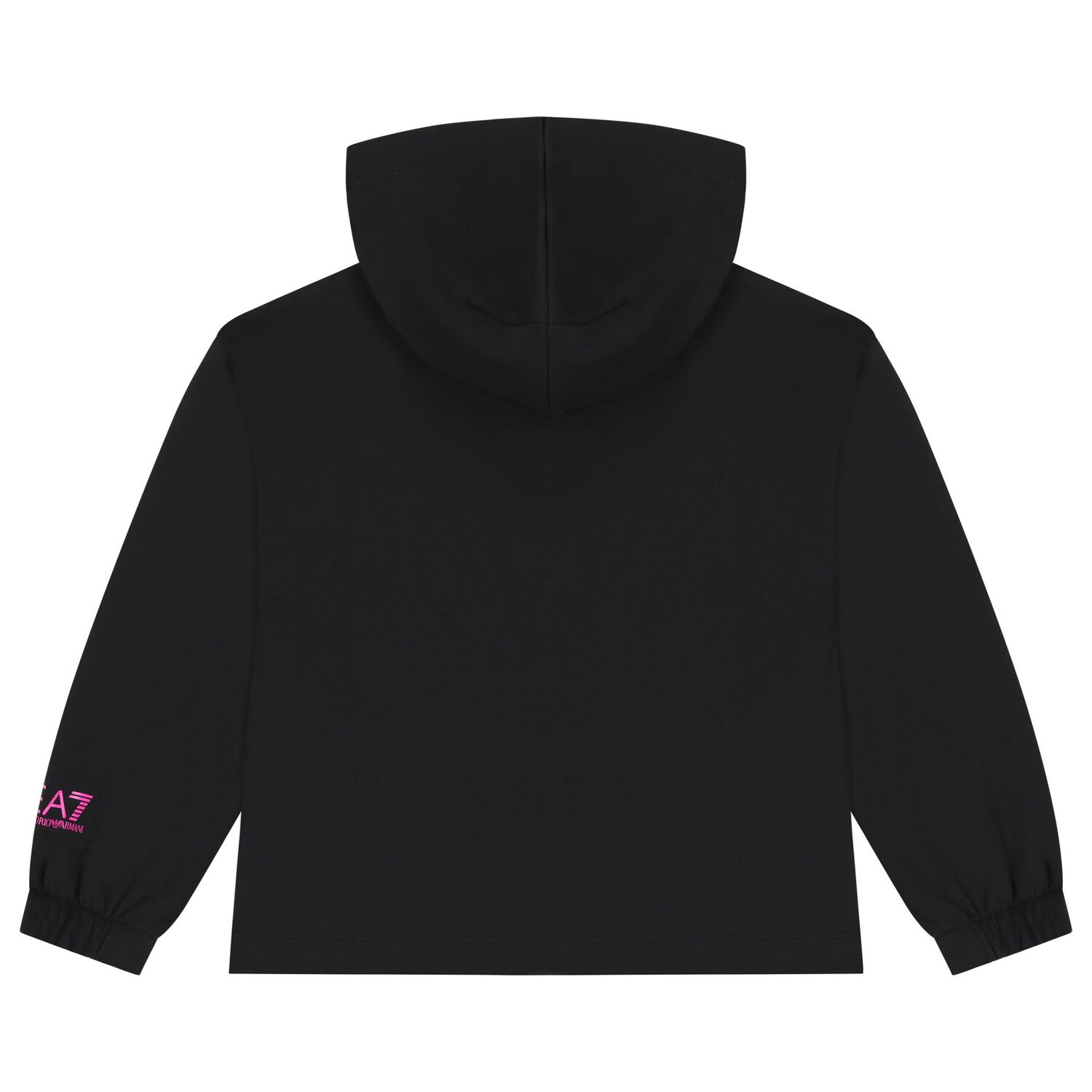Girls Black Logo Hooded Top, 1, hi-res image number null