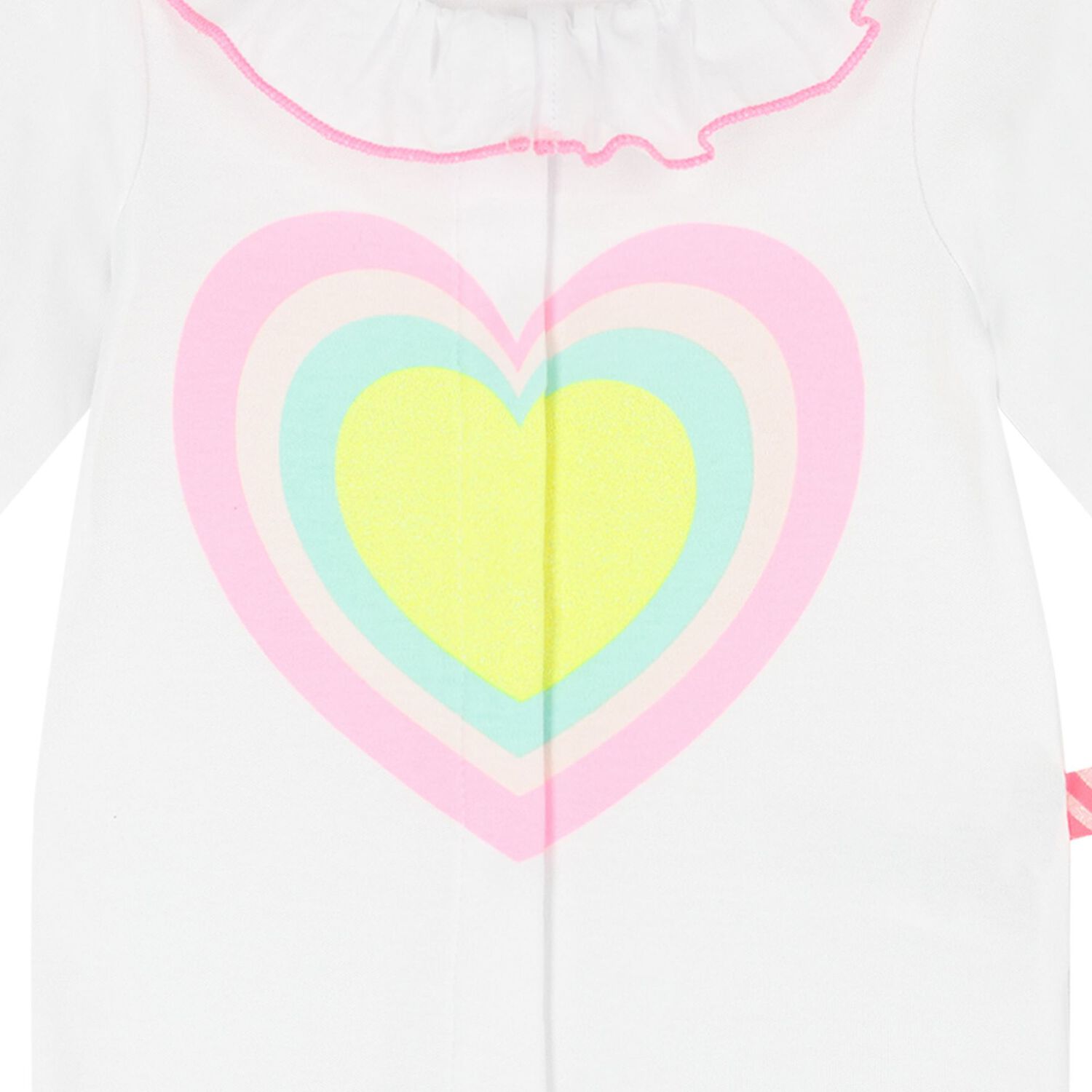 Baby Girls White Heart Babygrow, 1, hi-res image number null