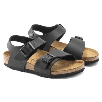 Younger Black Faux Leather Sandals
