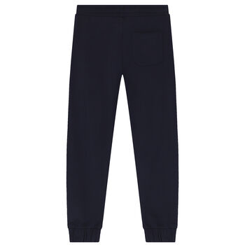 Boys Navy Blue Logo Joggers