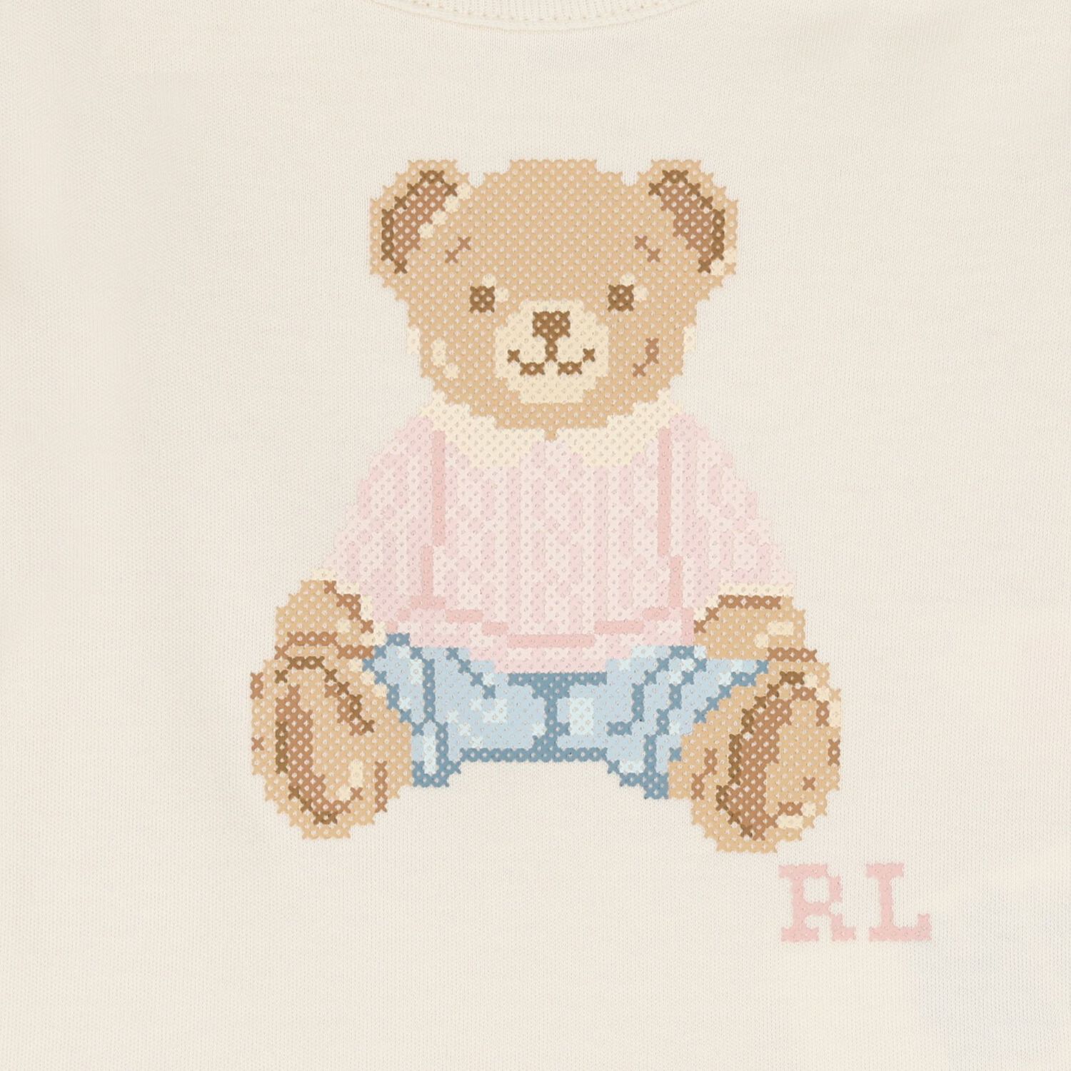 Baby Girls Ivory Polo Bear Bodysuits ( 2 Pack ), 1, hi-res