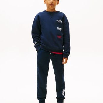 Boys Navy Blue Logo Joggers