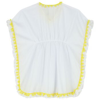 Girls White & Yellow Kaftan