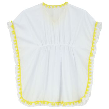 Girls White & Yellow Kaftan