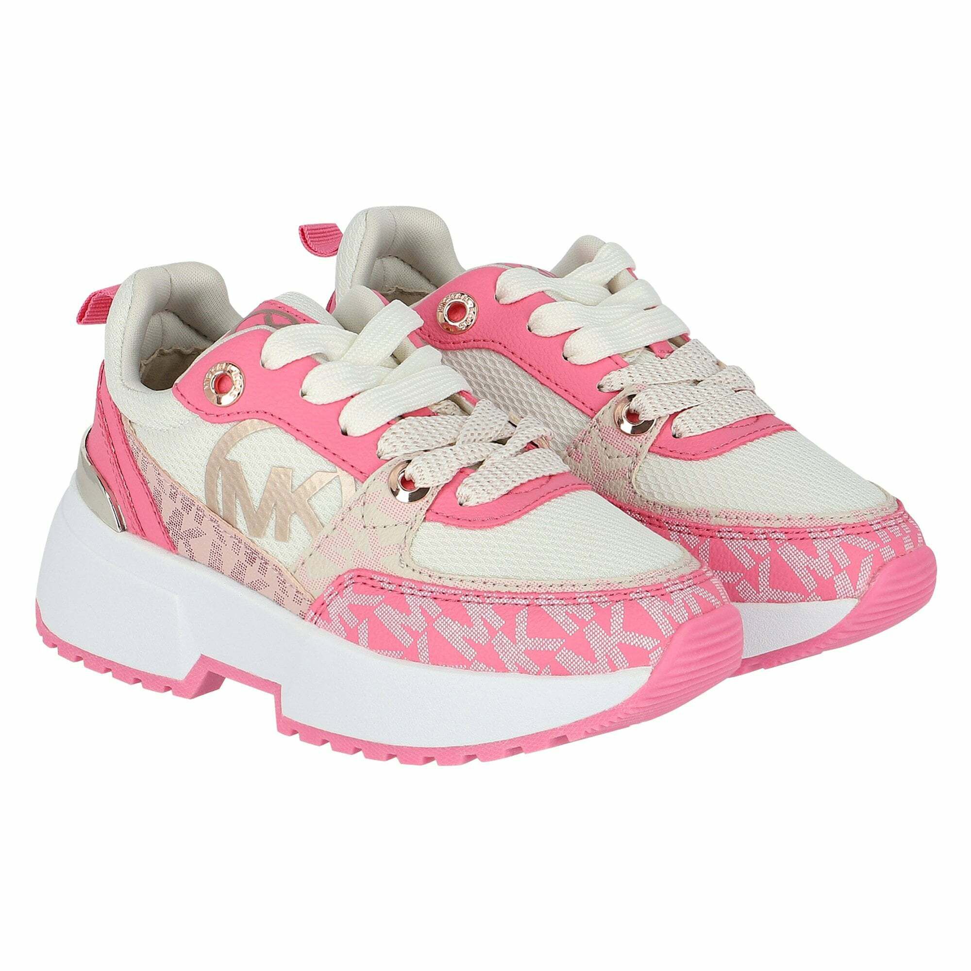 MICHAEL KORS Girls Pink Logo Trainers  Junior Couture USA