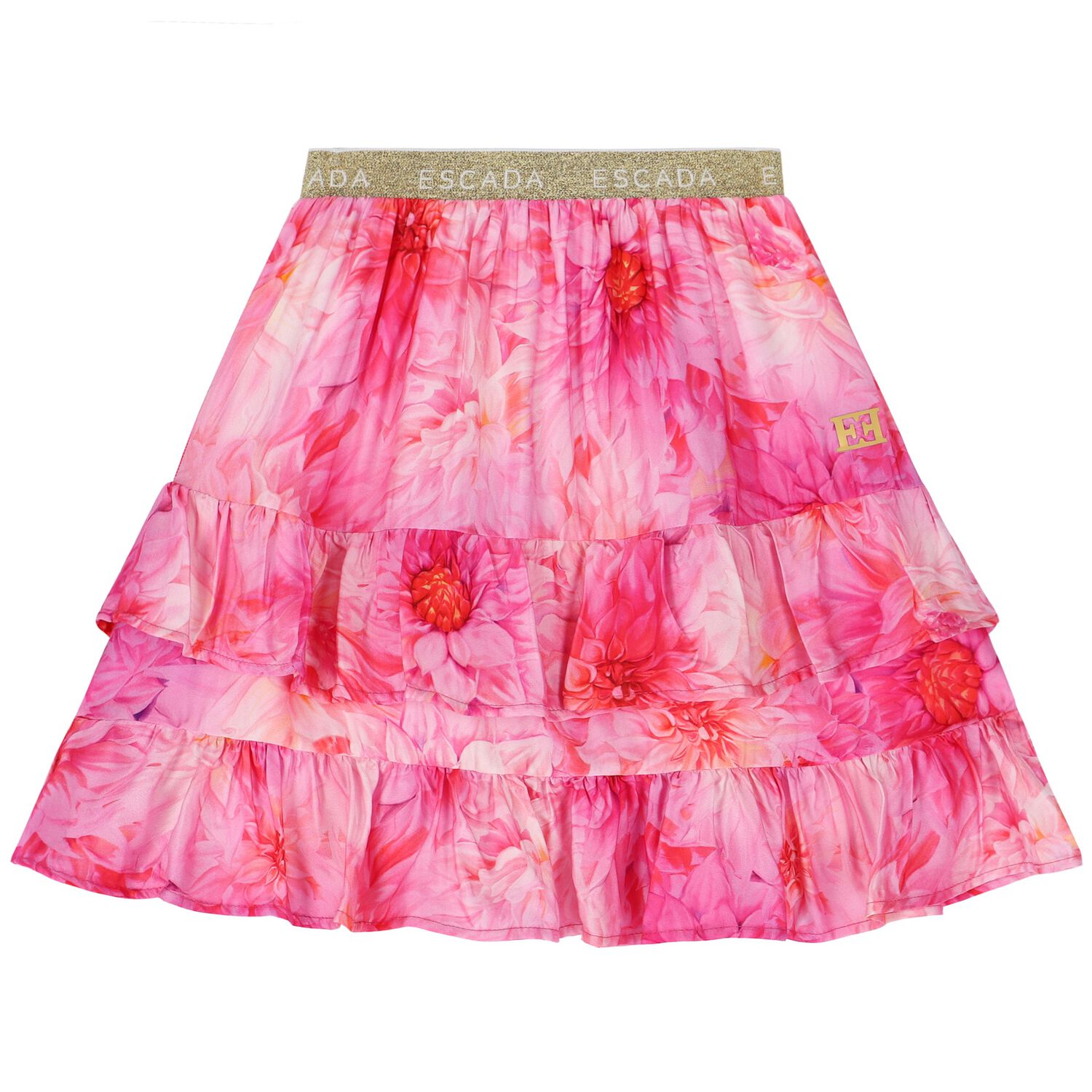 Girls Pink Floral Skirt, 1, hi-res image number null