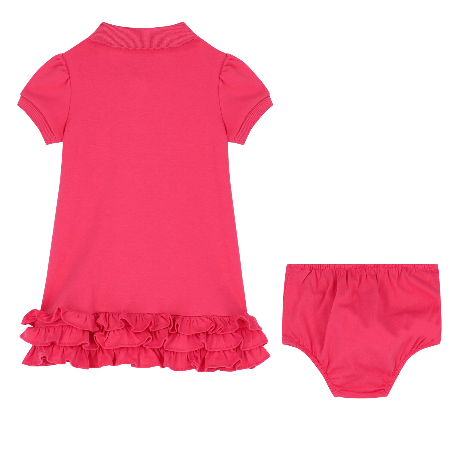 Ralph Lauren Baby Girls Pink Polo Dress Set | Junior Couture
