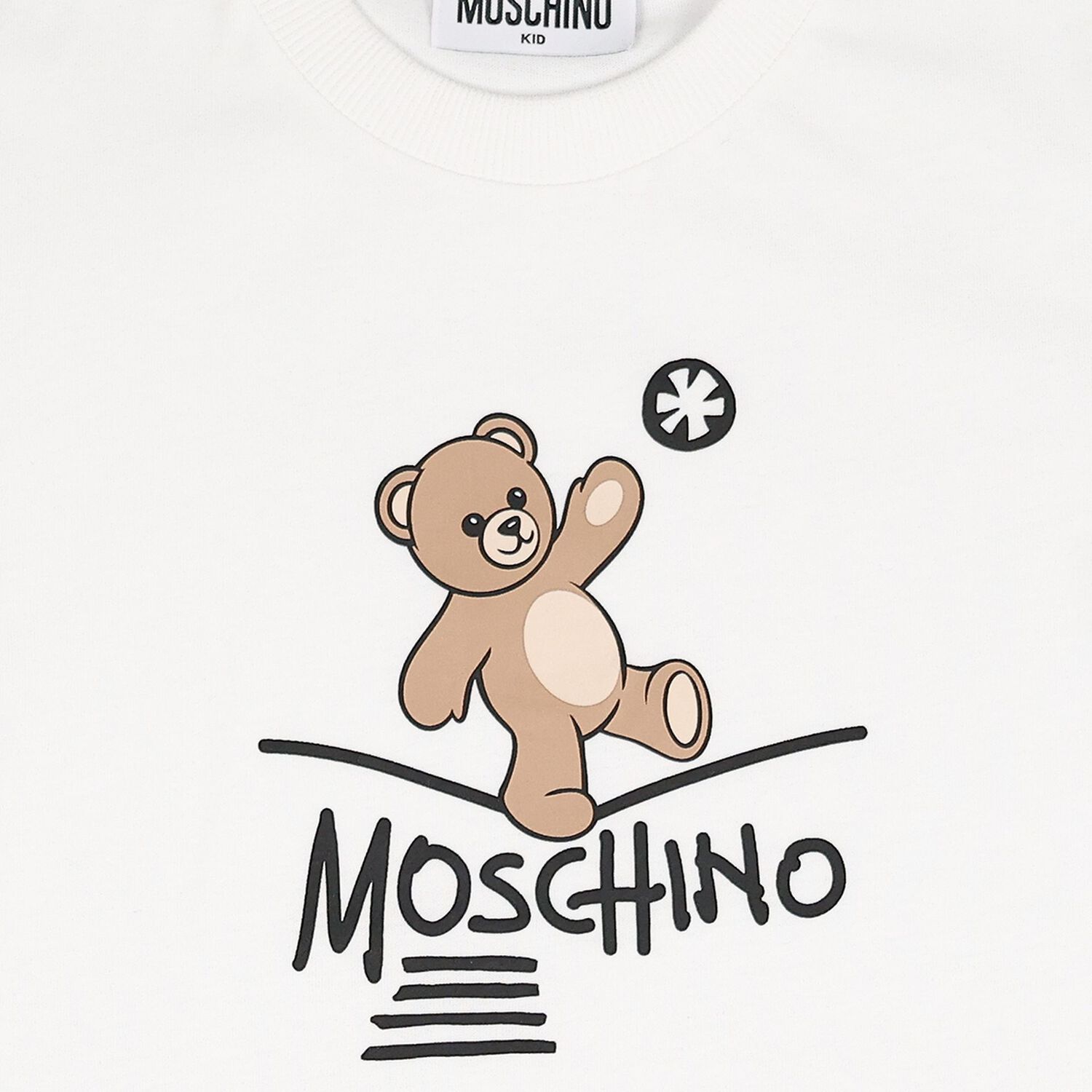 White Teddy Bear Logo T-Shirt, 1, hi-res