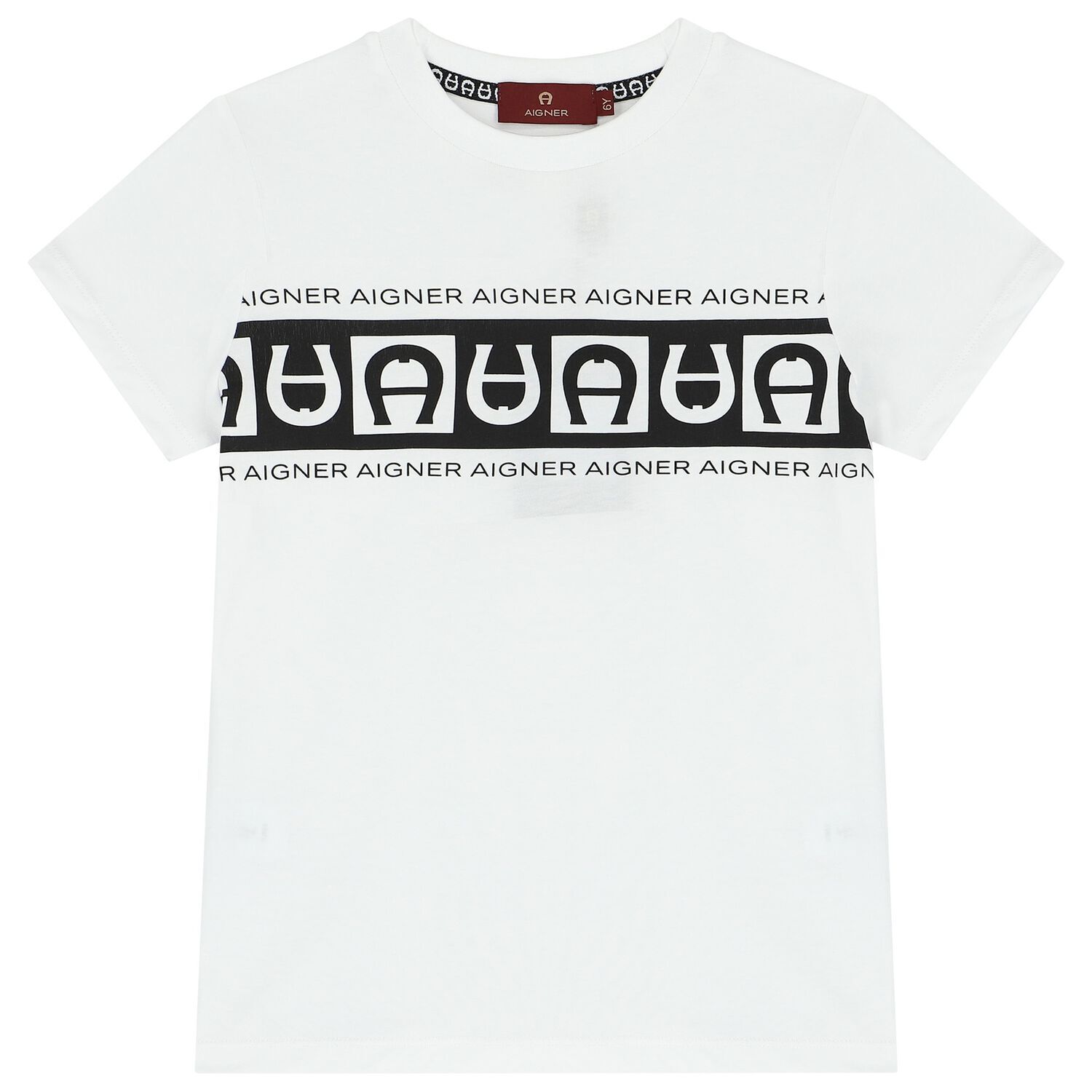 Boys White Logo T-Shirt, 1, hi-res image number null