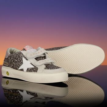 Girls Silver & Ivory Embellished  Trainers