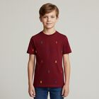 Boys Burgundy Logo T-Shirt, 1, hi-res