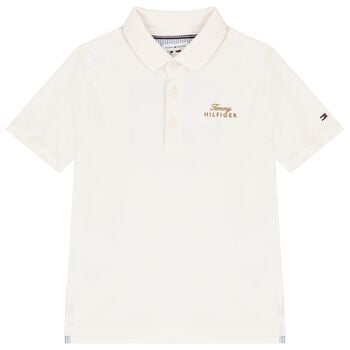 Boys Ivory Logo Polo Shirt