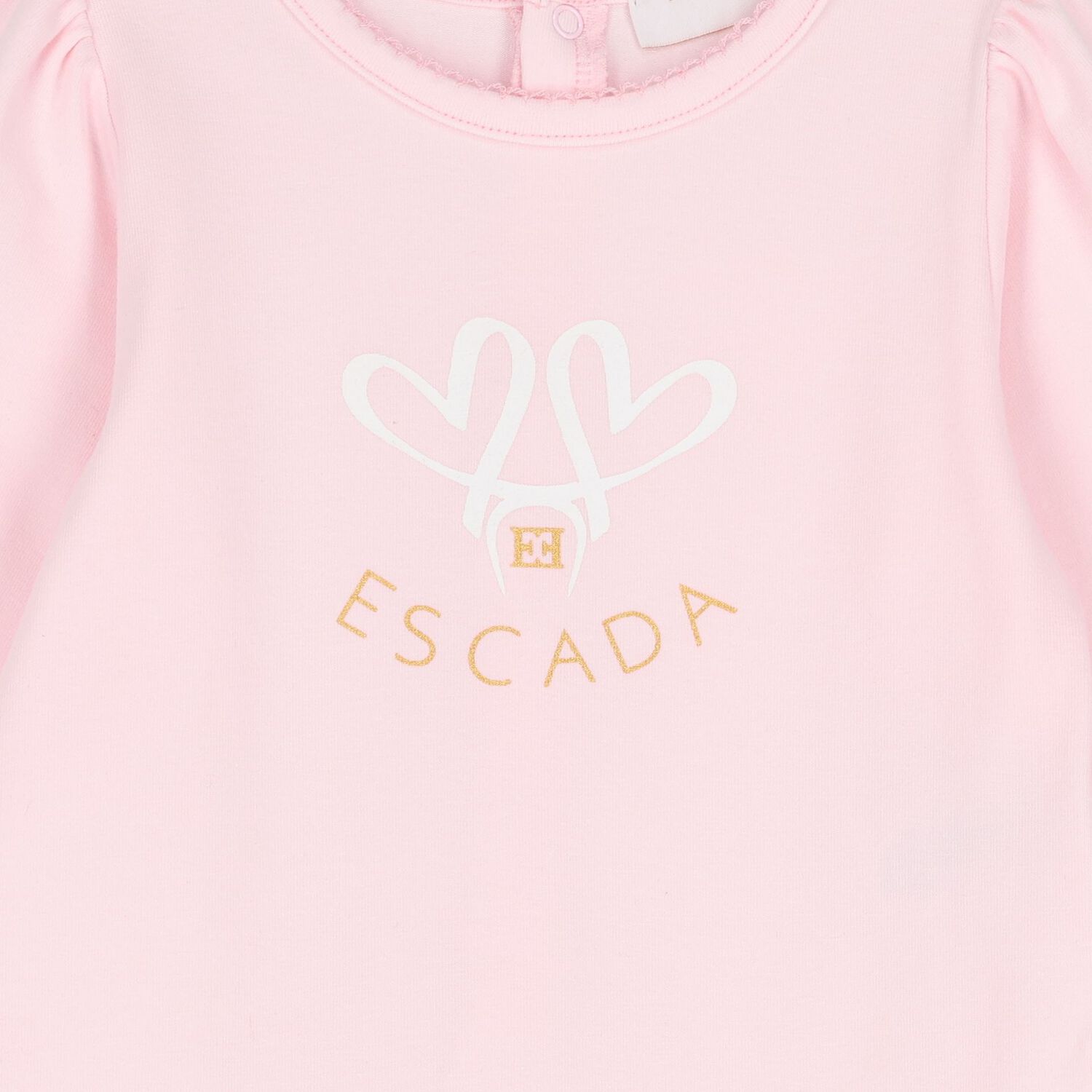 Baby Girls Pink Heart Babygrow, 2, hi-res