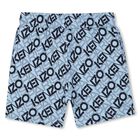 Younger Boys Blue Logo Shorts, 1, hi-res