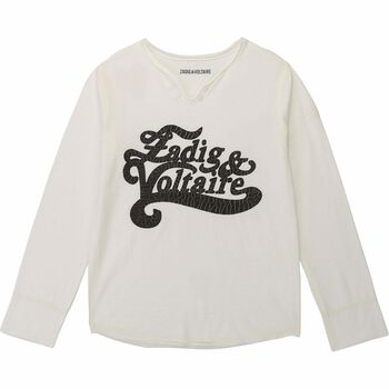 Girls Ivory Cotton Top