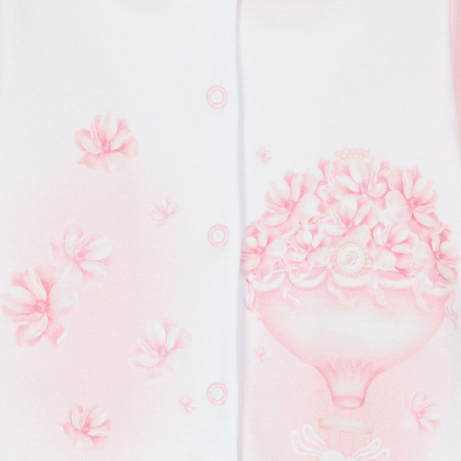 Baby Girls Pink & White Hot Air Balloon Babygrow, 2, hi-res image number null