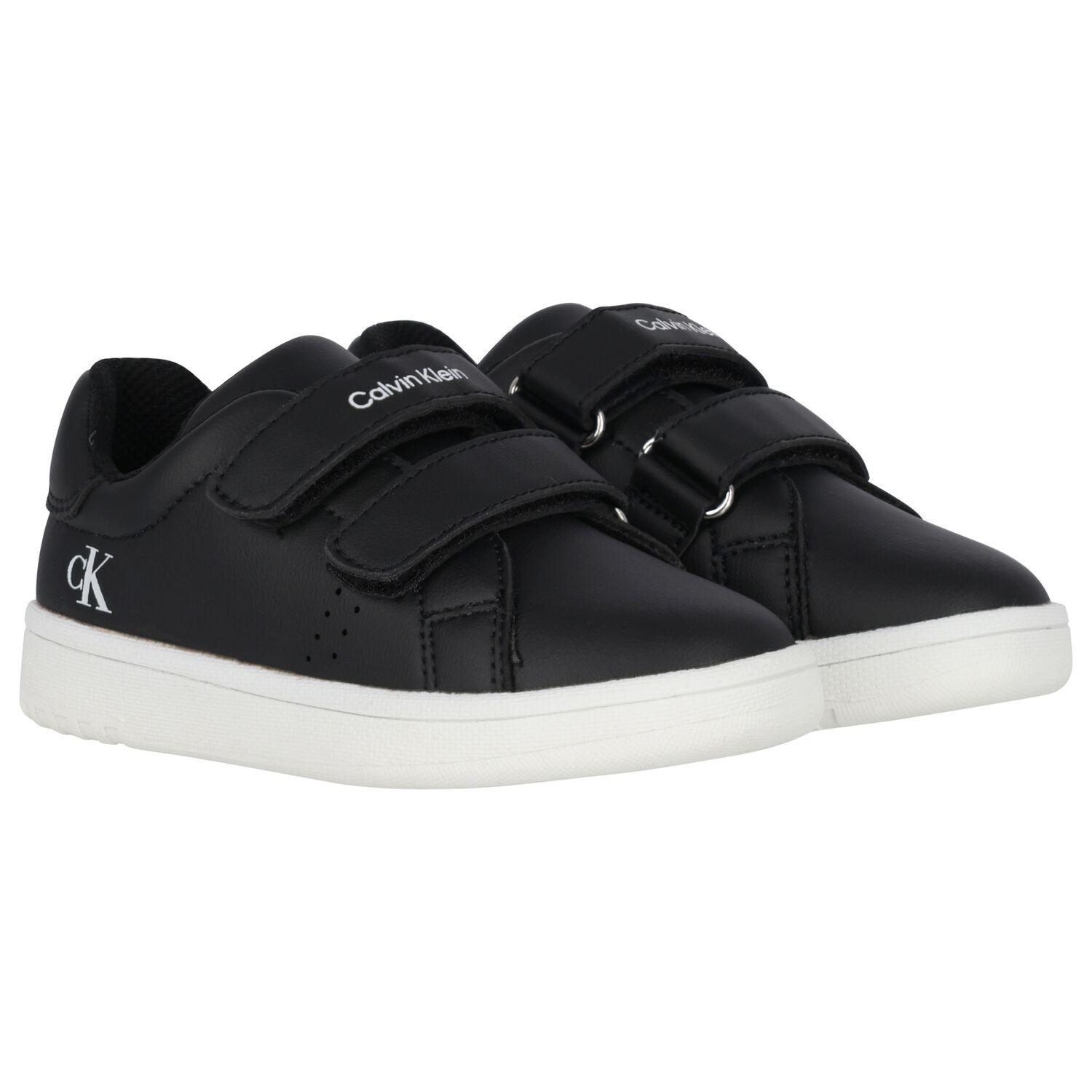Black Logo Trainers, 1, hi-res