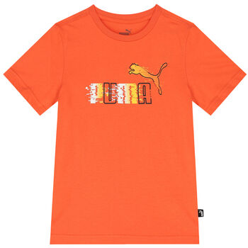 Boys Orange Logo T-Shirt