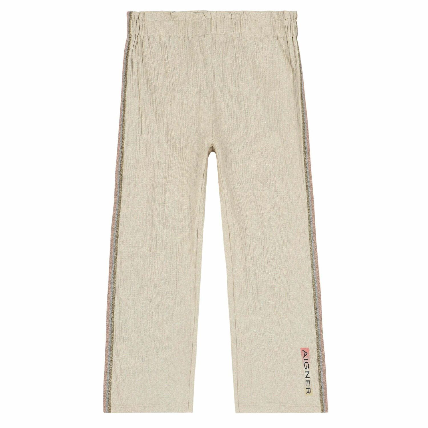 Girls Gold Logo Trousers, 1, hi-res image number null