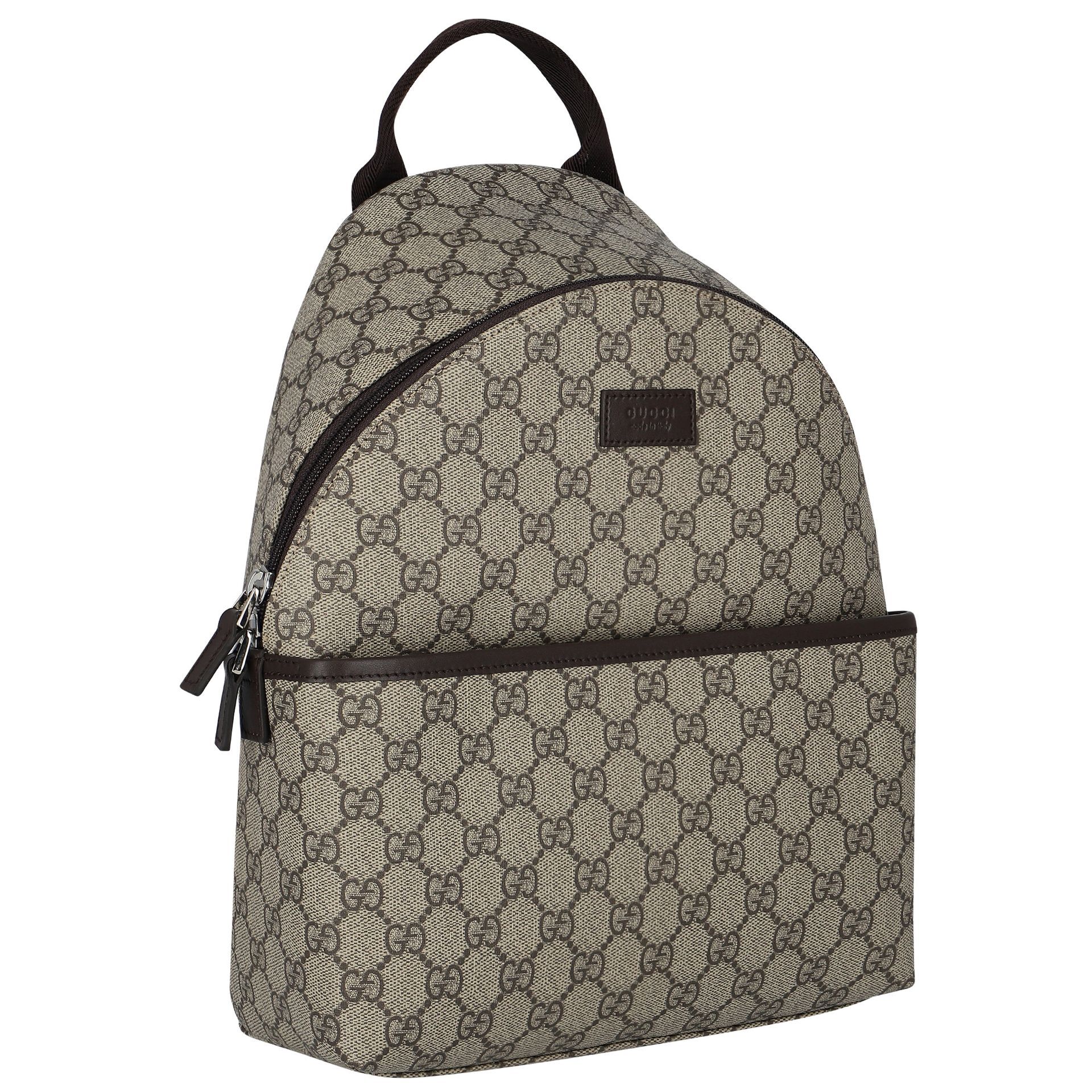 Gucci Brown GG Supreme Backpack Junior Couture